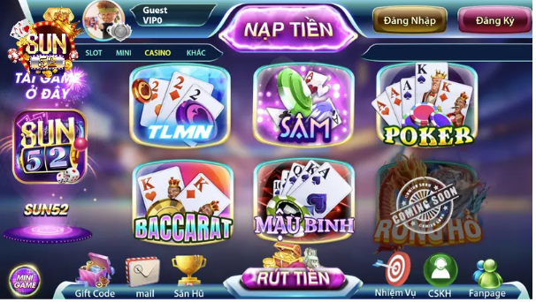 Kho game giải trí đỉnh cao của Sun52