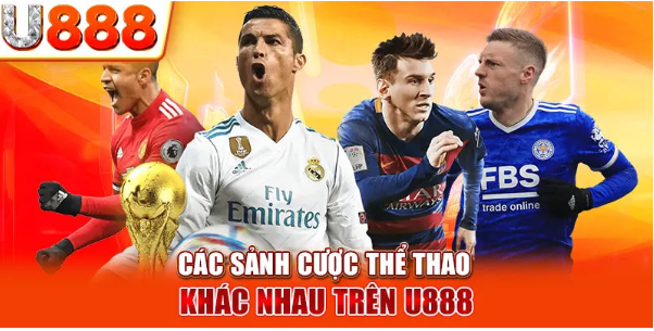 Các sảnh cược thể thao khác nhau trên U888