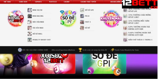 Lý do nên chọn 12Bet để chơi xổ số
