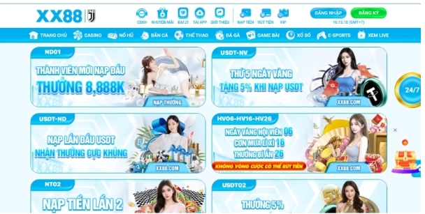 Nhà cái XX88 thường xuyên tung ra ưu đãi cho khách hàng