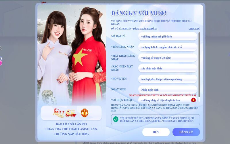 Cách mở tài khoản MU88 nhanh gọn trong vài phút