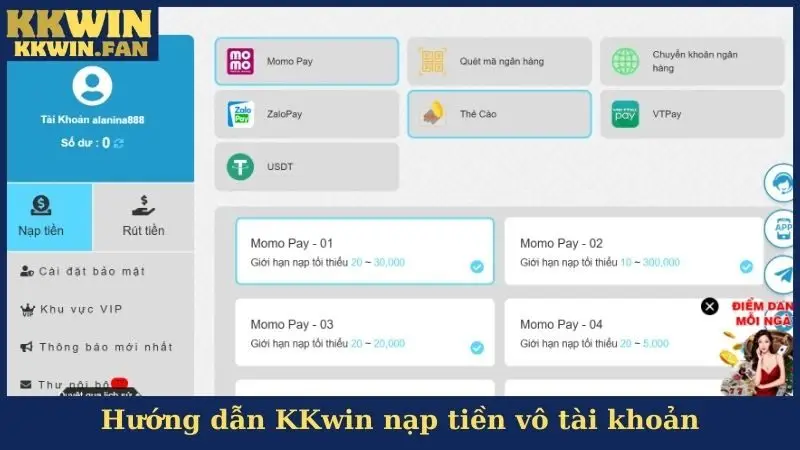 Nạp – rút tiện lợi