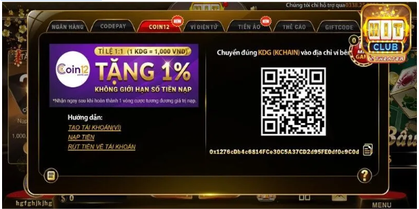 phương thức nạp tiền hitclub