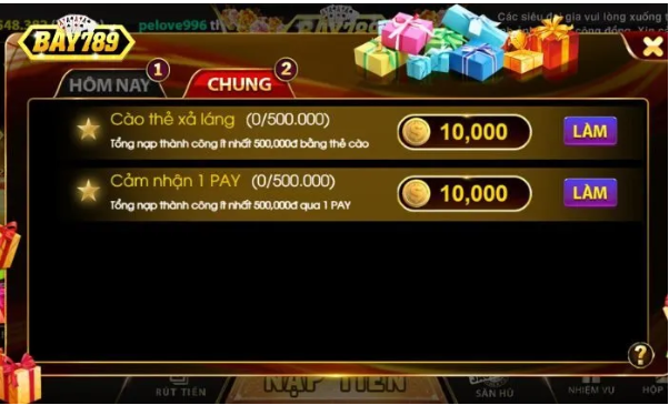 Cách nạp Bay789 bằng MoMo