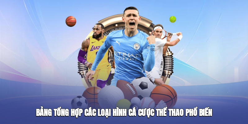 Bảng tổng hợp các loại hình cá cược thể thao phổ biến