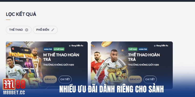 Nhiều ưu đãi dành riêng cho sảnh