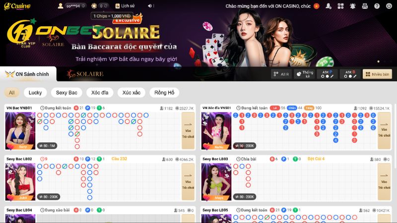 Những trò chơi nổi bật tại Casino Onbet