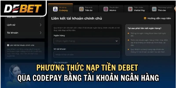 Các phương thức nạp tiền Debet phổ biến hiện nay