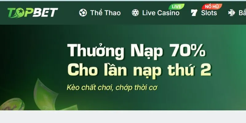 Các bước nạp tiền TOPBET đơn giản ai cũng làm được
