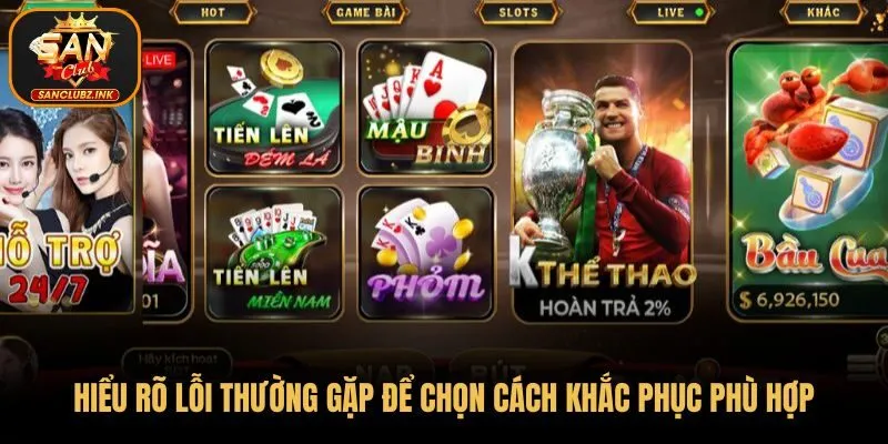 Lỗi mạng sẽ khiến đăng nhập SanClub thất bại Lỗi mạng sẽ khiến đăng nhập SanClub thất bại