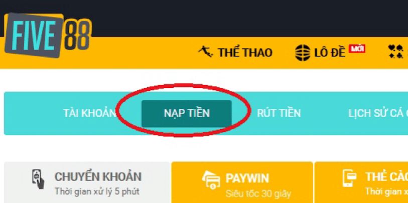 Mẹo canh giờ nạp tiền Five88 để nhận thưởng khủng