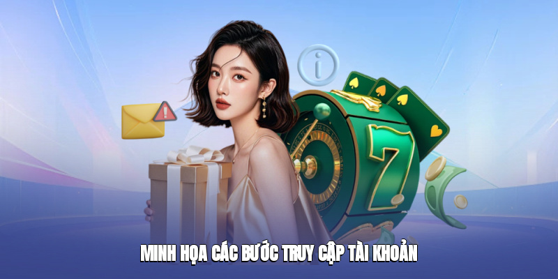 Minh họa các bước truy cập tài khoản Minh họa các bước truy cập tài khoản