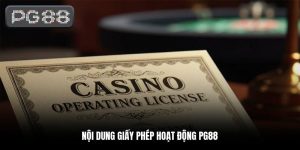 Nội dung giấy phép hoạt động PG88