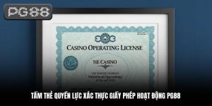 Tấm thẻ quyền lực xác thực giấy phép hoạt động PG88
