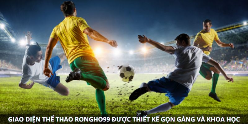 Giao diện thể thao Rongho99 được thiết kế gọn gàng và khoa học