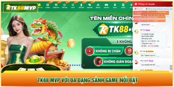 TK88 MVP với đa dạng sảnh game nổi bật TK88 MVP với đa dạng sảnh game nổi bật