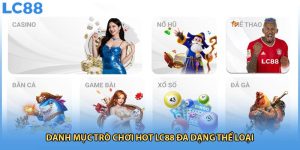 Danh mục trò chơi hot LC88 đa dạng thể loại