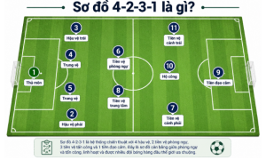 Sơ đồ 4-2-3-1 là hệ thống chiến thuật cân bằng với 4 hậu vệ, 2 tiền vệ trung tâm, 3 tiền vệ tấn công và 1 tiền đạo cắm Sơ đồ 4-2-3-1 là hệ thống chiến thuật cân bằng với 4 hậu vệ, 2 tiền vệ trung tâm, 3 tiền vệ tấn công và 1 tiền đạo cắm